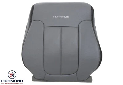 Кожаный чехол на сиденье со стороны водителя для Ford F150 2011-2014 годов выпуска платиновый серый перфорационный - Изображение 1 из 4