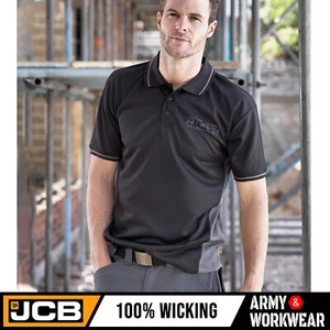 JCB Herren Performance Polo with Stay Dry Technologie Arbeit Feuchtigkeit Dochting T-Shirt - Bild 1 von 10