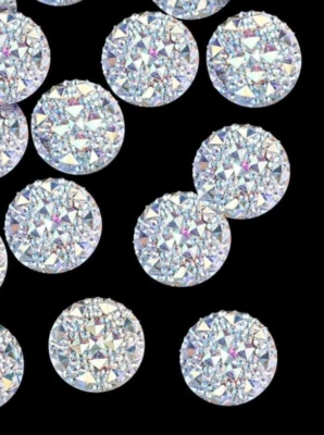 Dijes brillantes para zapatos 8 piezas de diamantes de imitación iridiscentes de 16 mm para cocodrilos o cordones para zapatos Foto 1 de 4
