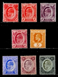 STRAITS SETTLEMENTS, BRITISH: 1904 - 11 CLASSIC ERA STAMPS UNUSED CV $46 SOUND - Picture 1 of 1