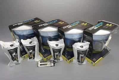 ZeroWater Water Filter 4 Pack Pitcher 10 Cup Quality Meter + 4 Sealed Filter New - Image 1 of 4
