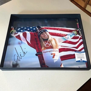 MIKAELA SHIFFRIN AUTOGRAPHED SIGNED 16X20 OLYMPIC SKIER BECKETT BAS COA AA23100 - Picture 1 of 3