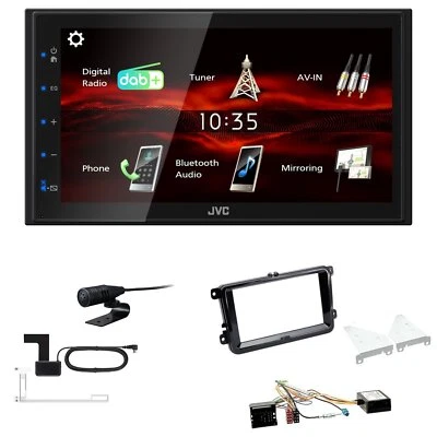 JVC Bluetooth 2DIN DAB+ Autoradio für Volkswagen VW Golf VI piano black Canbus - Bild 1 von 4