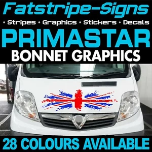 passend für Nissan Primastar Union Jack Flagge UK GB Motorhaube Aufkleber Grafik Camper Van - Bild 1 von 2