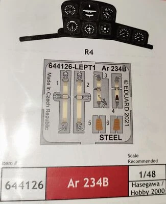 Eduard Arado Ar 234B Löök Cockpit 1:48 Pour Hasegawa Hobby2000 Kit De Modèle - Image 1 of 4
