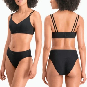 Puma Damen Sport Unterwäsche Slip (2/4/6 Stück) Nahtlos Fitness schwarz S M L XL - Picture 1 of 5