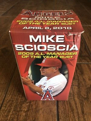 LA Angels SGA Mini Bronze Bust Mike Scioscia 2009 AL Manager of the Year w/ box - Image 1 of 4