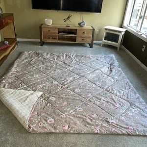 Ralph Lauren Comforter Margate Mews Full 86” x 91” Floral Reversible Plaid CLEAN - Picture 1 of 3
