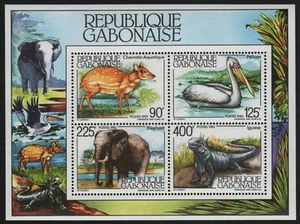 Gabón 1983 - Mi-Nr. Bloque 49 ** - Estampillada sin montar o nunca montada - Vida silvestre / Animales salvajes - Imagen 1 de 1