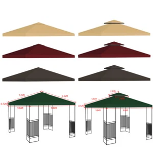 10'x10' Gazebo Tent Top Canopy Replacement Sunshade Patio Outdoor Garden Cover - Picture 1 of 35