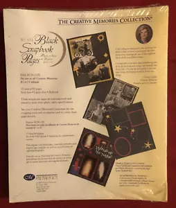 Creative Memories 8 1/2 X 11 BLACK Scrapbook Pages #RCM-11BL Tear in plastic - Picture 1 of 2