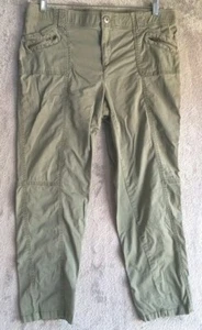 Pantalones de pierna recta para mujer Khakis & Co. talla 12 verde elástico - Imagen 1 de 6