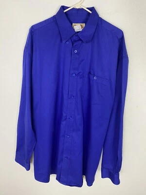 Wrangler Shirt Mens XXL 20X FR HRC2  Long Sleeve Button Down Work Blue - Image 1 of 4