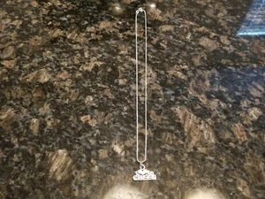 CHEER SILVER NECKLACE STAMPED .925 ITALY - Picture 1 of 6