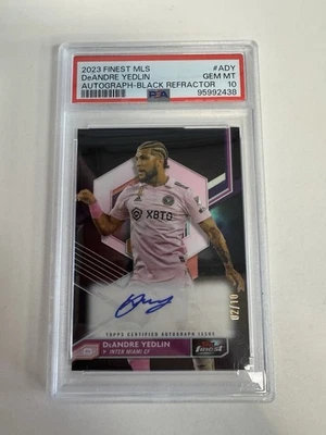 2023 Topps Finest MLS Black Refractor 2/10 DeAndre Yedlin PSA 10 GEM MT Auto - Image 1 of 3