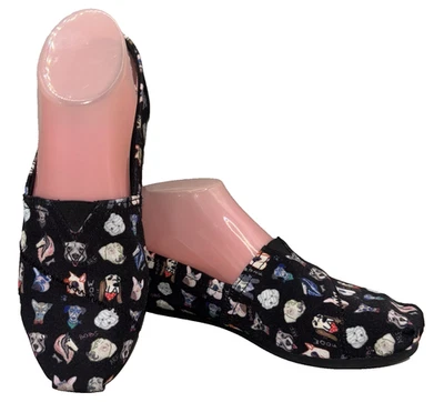 Zapatos Skechers BOBS para perros para mujer talla 6,5 negros de lona sin cordones planos cómodos Foto 1 de 4