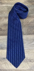 Brooks Brothers Makers Mens Luxury Silk Tie Navy Blue Stripe Made In USA - Picture 1 of 6
