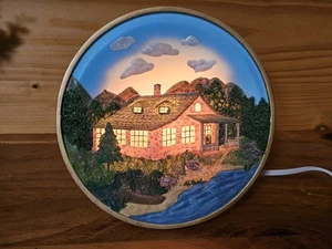 7" Tall ALSY LIGHTING LOG CABIN 120V Powered Accent Lamp Toggle Switch - Picture 1 of 6