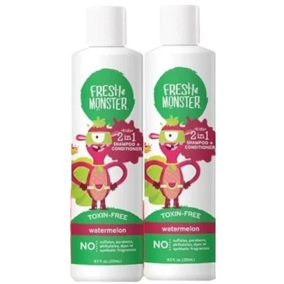 Champú y acondicionador Fresh Monster 2 en 1 para niños - 2x 8,5 oz cada uno - sandía Foto 1 de 4
