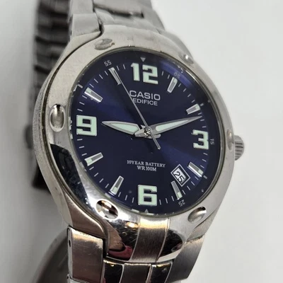 Reloj Casio Edifice EF-106 Acero Inoxidable Azul Hombre 37mm FUNCIONA Foto 1 de 4