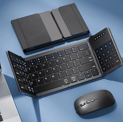 Suitable for desktop three fold wireless Bluetooth foldable small keyboard - Image 1 of 4