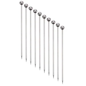50 Pieces Stainless Steel Cocktail Picks Metal Martini Picks 4.3 inch - Picture 1 of 6