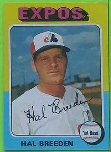 Tarjeta de béisbol 1975 Topps #341 Hal Breeden (Montreal Expos) - Imagen 1 de 4