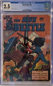 Blue Beetle #35 CGC 2.5 Golden Age Superhero Fox Features Synd. 1944 Comic - Picture 1 of 1