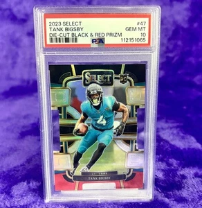 POP 3💥 TANK BIGSBY 2023 PANINI SELECT DIE-CUT BLACK & RED PRIZM #47 RC PSA 10💎 - Bild 1 von 2