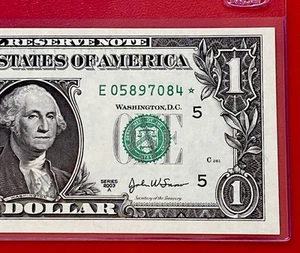 2003A Star note $1 DOLLAR BILL ( RICHMOND E ) UNCIRCULATED - Picture 1 of 3
