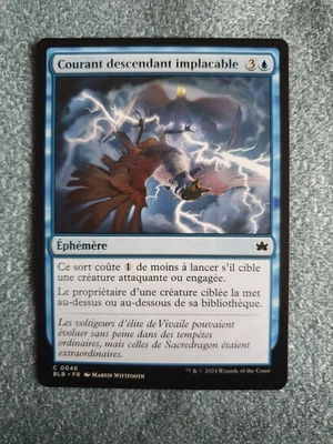 MTG Magic carte "COURANT DESCENDANT IMPLACABLE", français, 2024, ed BLOOMBURROW - Photo 1/2
