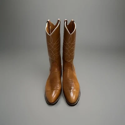 Nocona Western Cowboy Boots Women’s Size 12.5 AA Tan USA - Image 1 of 4