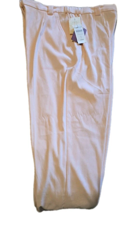 Calça Moleskin Coldwater Creek 2 Bolsos Rosa Claro Tamanho 12 Feminina - Imagem 1 de 2