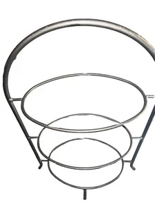 3 Tier Graphite Serving Plate Stand Frame High Tea Desserts Pizza Stand - Picture 1 of 5