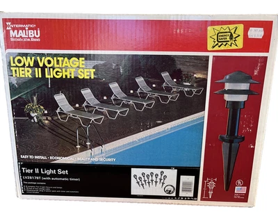Intermatic Malibu Low Voltage Tier II Light Set Outdoor Yard LV28178T With Timer - Image 1 of 4