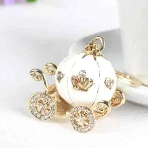 Bolso de cristal para mujer colgante de carro de calabaza blanco - Imagen 1 de 2