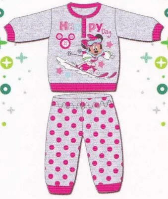Pigiama Bimba Maniche lunghe Caldo cotone INTERLOCK DISNEY baby, MINNIE WD100508 - Immagine 1 di 4