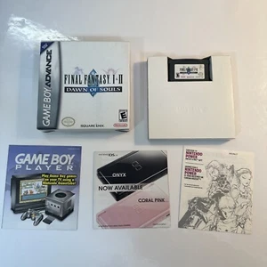 Final Fantasy I & II 1&2 Dawn of Souls Nintendo GBA W/ Box & Inserts Great Shape - Picture 1 of 16