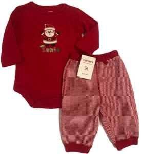NWT Carter’s 2 piece “I Love Santa” Christmas Baby 6 mo outfit Set W/ Pants - Picture 1 of 1