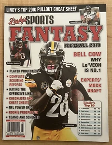 2018 Lindy's Sports Fantasy Football Magazine Le'Veon Bell + Poster - Picture 1 of 24