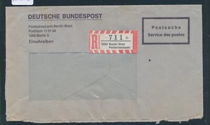 108548) Reco-Postsache mit RZ 1000 Berlin West Postscheckamt "n" - Picture 1 of 1