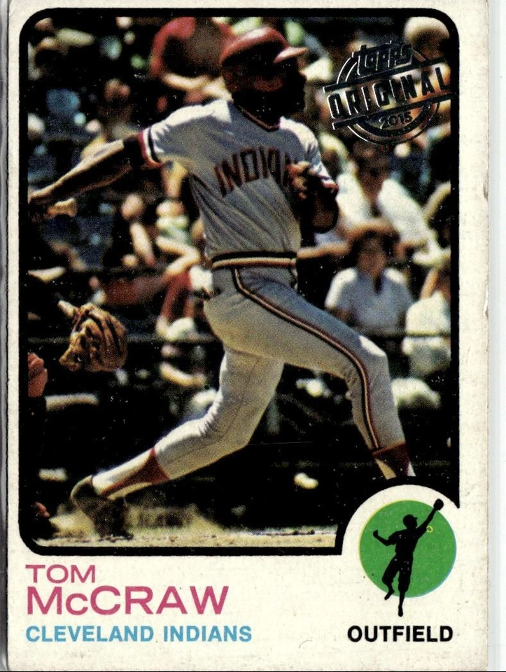 1973 Topps Original Buyback 2015 Tom McCraw Cleveland Indians #86 - Image 1 of 2