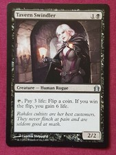 Magic The Gathering RETURN TO RAVNICA TAVERN SWINDLER single black card MTG
