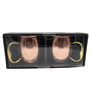 Moscow Mule Beverage Mugs NEW IN BOX Never Used Copper Mugs Set Of (2) - Picture 1 of 7