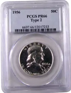 franklin 1956-S 50c Pcgs PR 66 Type 1 Proof Strike Collectable US Coin - Picture 1 of 4