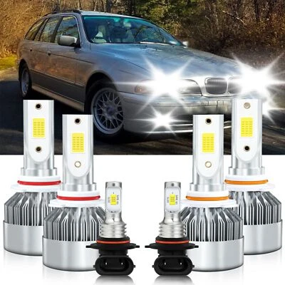 Kit de luces antiniebla LED de haz alto bajo para BMW 525i 1991-1994 6 piezas Foto 1 de 4