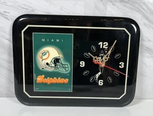 Vintage NFL Miami Dolphins WALL CLOCK. Tested - Picture 1 of 6
