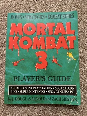 Mortal Kombat 3 Player's Guide Arcade PS1 Saturn 3DO SNES PC Strategy Guide Book - Image 1 of 2