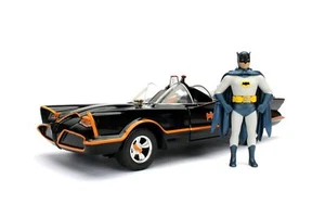 1/24 Batimóvil 1966 TV clásica con figuras de Batman y Robin de Jada 253215001 - Imagen 1 de 9