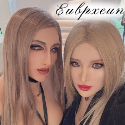 Realistic Silicone Female Face Mask Crossdresser Head Mask For women For Cosplay - Image 1 of 4